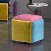 Stool, 5 in 1 Nesting Ottoman Stool with Swivel Casters Stackable Cube Square Sofa Vanity Movable Fo product image