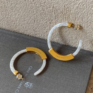 Hoop Earrings for Women Geometry Acrylic Resin Earrings Bohemia Tortoise Shell Earrings Mottled Stat product image