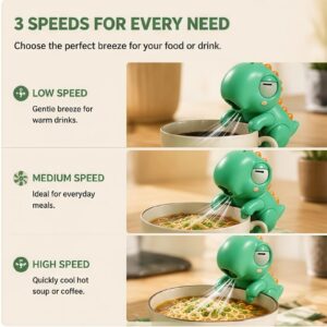Cute Office Food Cooling Fan, Soup Blower,Food Cooling Fan &Amp; Soup Blower: Clip-On, Usb Rechargeable, Product Image