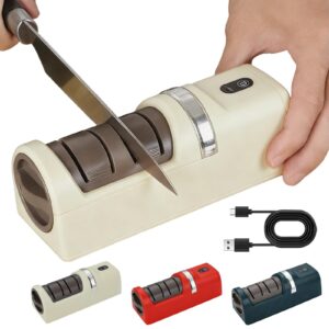 Automatic Kitchen Knife Sharpener - New Cordless Electric Knife Sharpener Tool with Diamond Wheel & product image