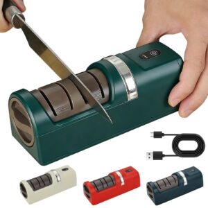 Automatic Kitchen Knife Sharpener - New Cordless Electric Knife Sharpener Tool with Diamond Wheel & product image