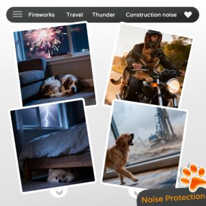 28Db Dog Ear Muffs Noise Protection,Soft Polyester, Neoprene, Noise Relief For Fireworks, Thundersto Product Image
