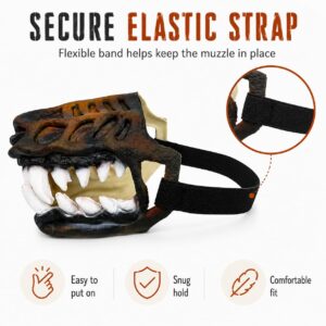 Dinosaur Dog Muzzle | Hell Hound Monster For Halloween – Sumo Deals Funny Anti-Bite Dinosaur Dog Muzzle, Hell Hound Monster For Halloween Party Cosplay Dogs Beast Terro Product Image