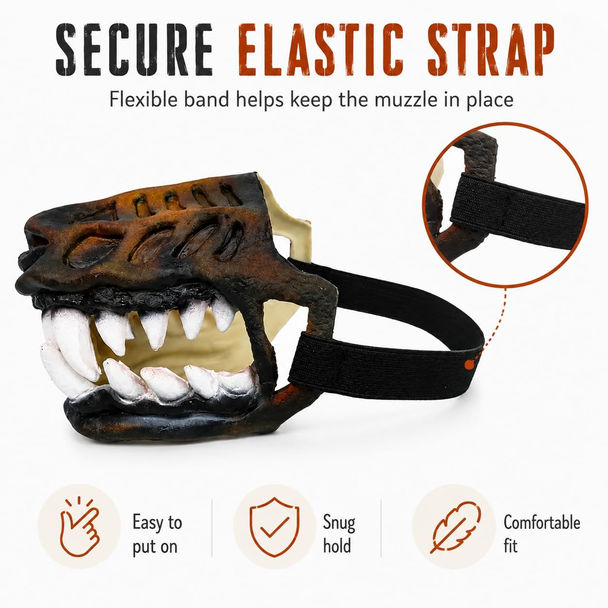 Dinosaur Dog Muzzle | Hell Hound Monster For Halloween – Sumo Deals Funny Anti-Bite Dinosaur Dog Muzzle, Hell Hound Monster For Halloween Party Cosplay Dogs Beast Terro Product Image