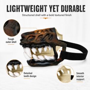 Funny Anti-Bite Dinosaur Dog Muzzle, Hell Hound Monster For Halloween Party Cosplay Dogs Beast Terro Product Image