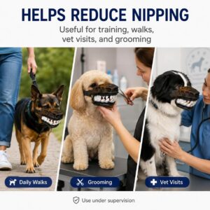 Funny Anti-Bite Dinosaur Dog Muzzle, Hell Hound Monster For Halloween Party Cosplay Dogs Beast Terro Product Image