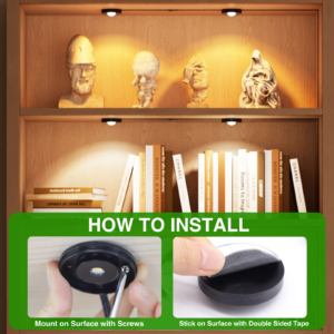 4-Pack Under Cabinet Puck Lights | Dimmable Cct – Sumo Deals Under Cabinet Lighting, Timer &Amp; Cct 3000-6000K Puck Lights, Dimmable With Slider Controller, Plug-In Product Image
