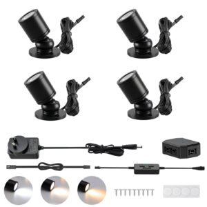 Dimmable LED Mini Spotlight, 12V CCT 2700K-6000K, Adjustable for Display, Cabinet, Showcase, Artwork product image