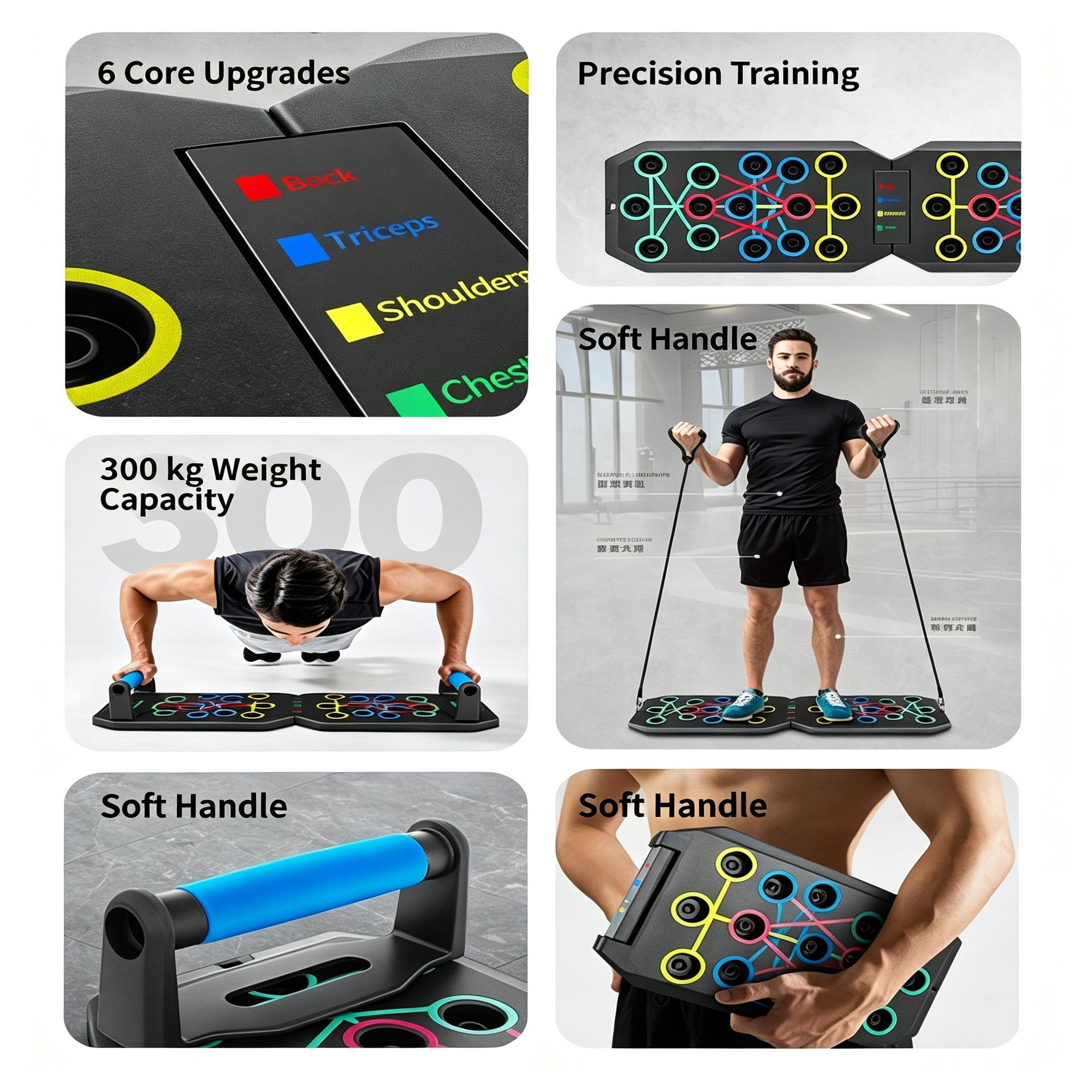 30-Hole Foldable Push-Up Board | Home Fitness – Sumo Deals 30 Holes Push‑Up Board, Portable Foldable Fitness Equipment For Home Indoor Outdoor, Body Shaping Product Image