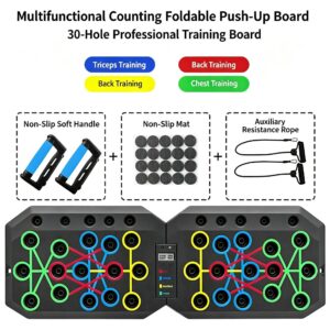 30 Holes Push‑Up Board, Portable Foldable Fitness Equipment for Home Indoor Outdoor, Body Shaping product image
