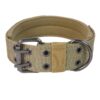 Outdoor Nylon Dog Collar, Thick Puppy Neck Collar Double‑Eye Buckle, Khaki Double‑Eye Buckle Col product image