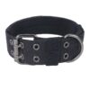 Outdoor Nylon Dog Collar, Thick Puppy Neck Collar Double‑Eye Buckle, Black Double‑Eye Buckle Col product image