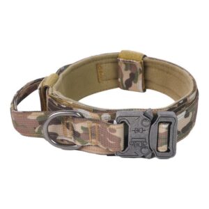 Thickened Nylon Dog Collar for Outdoor, Alloy Buckle Pet Neck Collar, Camouflage Color Alloy Buckle product image