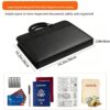 Fireproof Expanding File Folder A4 Document Organizer Portable Handheld File Bag, Christmas Office G product image