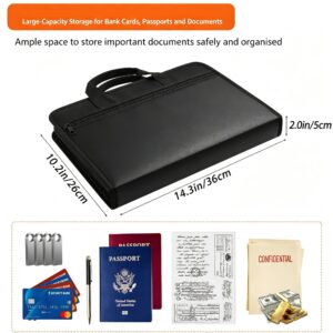 Fireproof Expanding File Folder A4 Document Organizer Portable Handheld File Bag, Christmas Office G product image