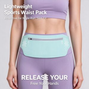 Running Waist Bag for Men Women Outdoor Sports Phone Pouch Slim Close‑Fitting Nylon Waist Pack, Ha product image
