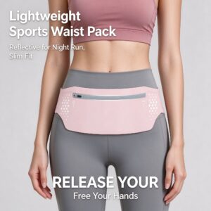 Running Waist Bag for Men Women Outdoor Sports Phone Pouch Slim Close‑Fitting Nylon Waist Pack, Ch product image