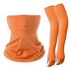 Integrated Sun Protection Sleeves & Gloves Combo With Cycling Neck Gaiter, Extended Finger‑Exposed product image