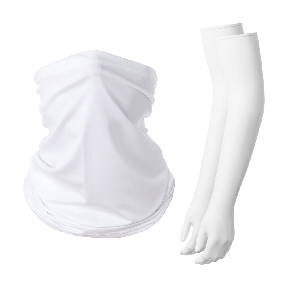 Sun Protection Sleeve &Amp; Neck Cover Kit – Cool Touch – Sumo Deals Light‑Colored Heat‑Dissipating Sun‑Proof Sleeve Glove Neck Cover Kit, Cool Touch For Hot Summe Product Image