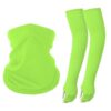 High‑Visibility Fluorescent Sun Protection Kit, Finger‑Exposed Ice Sleeves Glove Neck Gaiter, Im Product Image