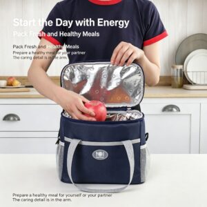 Thick Aluminum Foil Thermal Lunch Tote Bag, Water‑Resistant Handheld Meal Container Pouch, Spaciou Product Image