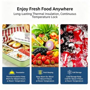Thick Aluminum Foil Thermal Lunch Tote Bag, Water‑Resistant Handheld Meal Container Pouch, Spaciou Product Image