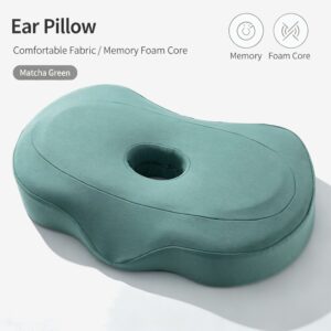 Single Hole Memory Foam Pillow Ear‑Protect Cervical Support Pillow, Comfort No‑Ear‑Pressure De product image