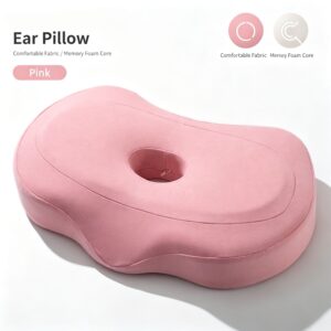 Soft Single‑Hole Ear Guard Memory Foam Pillow, Comfort Neck Cushion For Side Sleeping Use, Hallowe product image