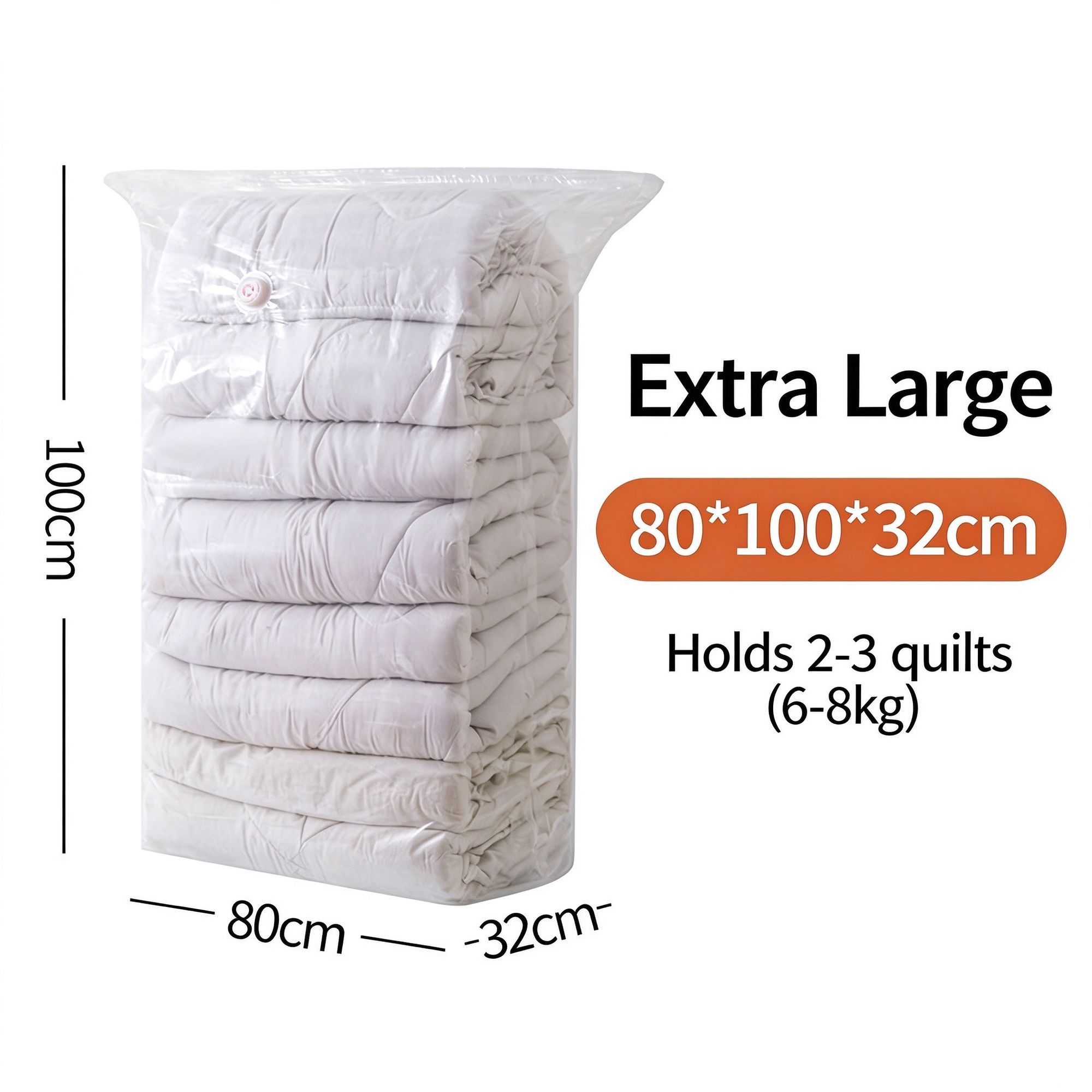 4-Pack Extra Large No-Pump Vacuum Storage Bags – Sumo Deals Extra Large No‑Pump Stereo Vacuum Compression Bags, Tear‑Resistant Thick Storage Sacks For Big Q Product Image