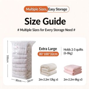 4-Pack Extra Large No-Pump Vacuum Storage Bags – Sumo Deals Extra Large No‑Pump Stereo Vacuum Compression Bags, Tear‑Resistant Thick Storage Sacks For Big Q Product Image