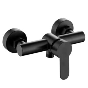 Wall Mounted Shower Mixer Tap, Single Lever Control Bathroom Shower System, Durable Metal Finish, Ea product image