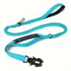 Tactical Heavy Duty Dog Leash with Frog Clip, Shock Absorbing Bungee Nylon Dog Lead, Dual Comfort Ha product image
