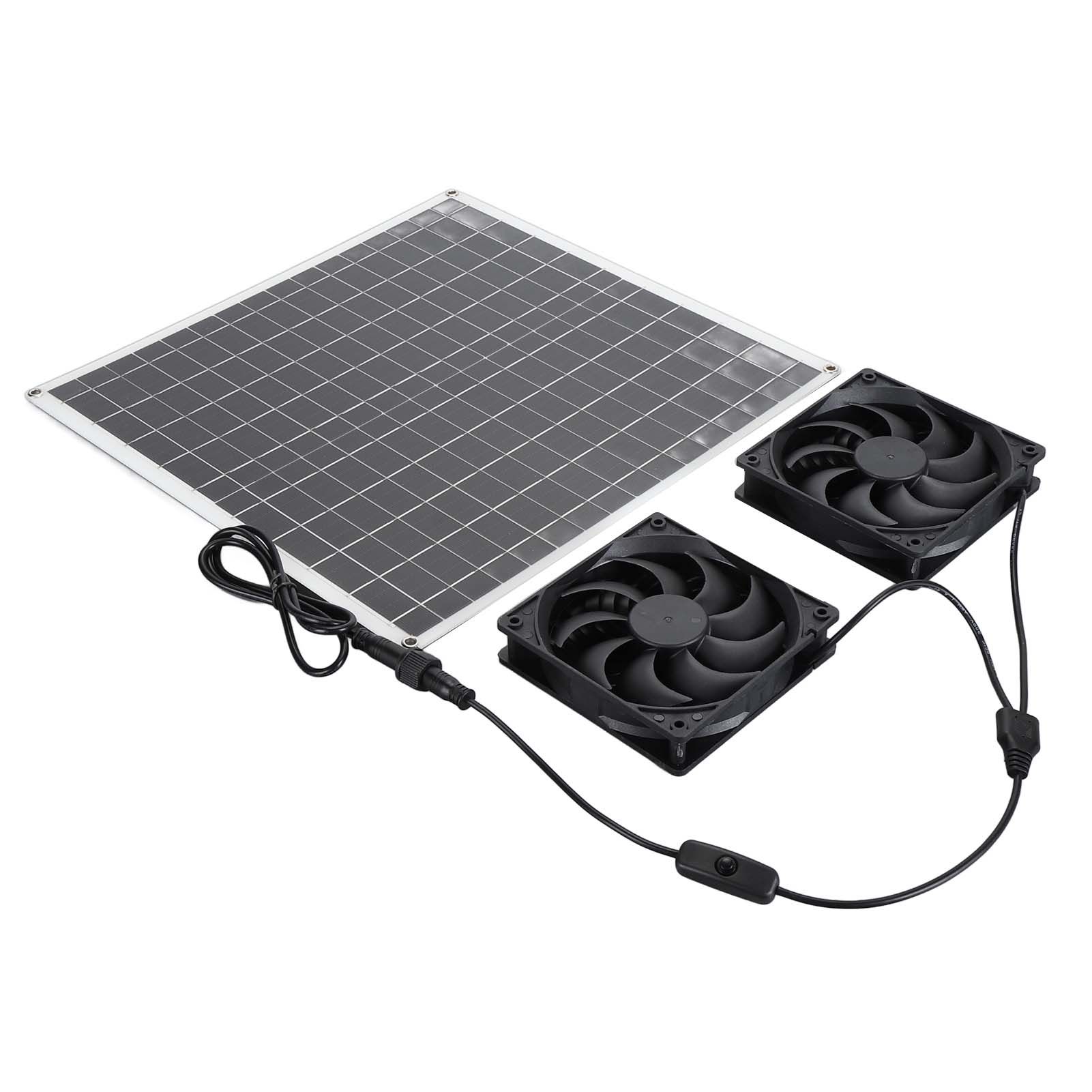 Dual Solar Exhaust Fan | High Efficiency &Amp; Waterproof – Sumo Deals Solar Exhaust Fan High Efficiency Monocrystalline Solar Panel Ip65 Waterproof 3000Rpm Dual Solar Pow Product Image