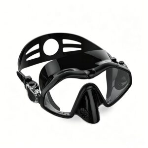 Adult Anti-Fog Diving and Snorkelling Mask, UV-Protected Wide View Swim Goggles - Black product image