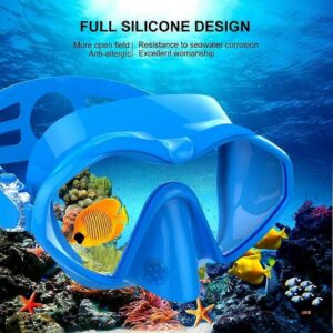 Adult Anti-Fog Diving And Snorkelling Mask, Uv-Protected Wide View Swim Goggles - Green Product Image