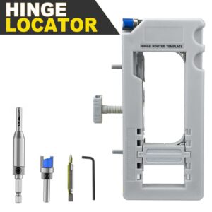 Hinge Mortise Template Jig for Wooden Doors with Adjustable Router Guide and Drill Bit Set for Preci product image