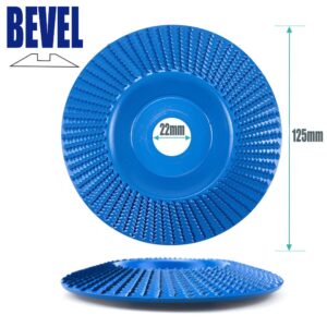 Angle Grinder Wood Carving Disc 125mm Flat Beveled Shaping Wheel for Woodworking DIY Polishing Debur product image