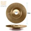 125Mm Angle Grinder Wood Carving Disc - Gold Flat – Sumo Deals Angle Grinder Wood Carving Disc 125Mm Flat Beveled Shaping Wheel For Woodworking Diy Polishing Debur Product Image