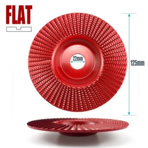 Angle Grinder Wood Carving Disc 125mm Flat Beveled Shaping Wheel for Woodworking DIY Polishing Debur product image