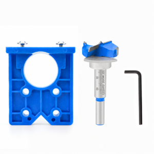 Hinge Hole Locator Kit with 35mm Forstner Bit and Hex Wrench for Cabinet Door Installation, Woodwork product image