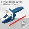 Multifunctional Gypsum Board Cutter with Measuring Tape and Marking Pencil, Gun-Style Handheld Tool product image