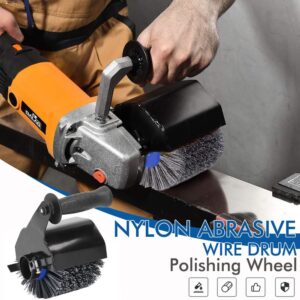 Nylon Abrasive Wire Drum Polishing Wheel For Portable Belt Sander And Angle Grinder, Rotary Brush Fo Product Image