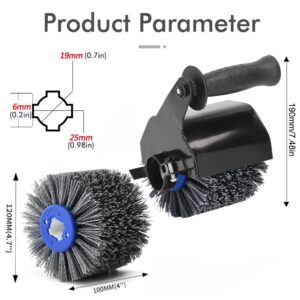 Nylon Abrasive Wire Drum Polishing Wheel For Portable Belt Sander And Angle Grinder, Rotary Brush Fo Product Image
