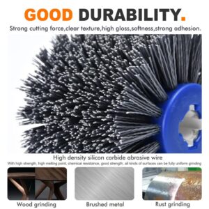 Nylon Abrasive Wire Drum Polishing Wheel For Portable Belt Sander And Angle Grinder, Rotary Brush Fo Product Image