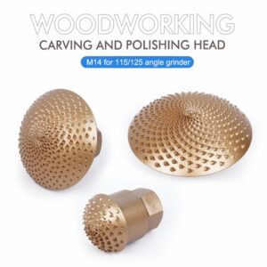 Wood Carving Grinding Head for M14 Angle Grinder, Carbon Steel Polishing Wheel Attachment for Woodwo product image