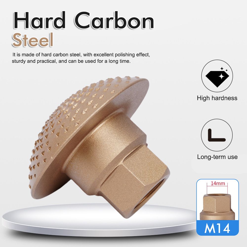 Wood Carving Grinding Head For M14 Angle Grinder – Sumo Deals Wood Carving Grinding Head For M14 Angle Grinder, Carbon Steel Polishing Wheel Attachment For Woodwo Product Image
