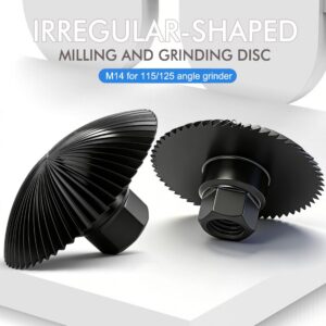 Versatile Shaping Milling Disc for M14 Angle Grinder, Carbon Steel Carving Wheel for Metal Grinding, product image