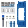 Adjustable Door Hinge Routing Template Jig Kit with Alloy Trimming Bit and Locating Pins for Woodwor product image