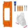 Adjustable Door Hinge Routing Template Jig Kit with Alloy Trimming Bit and Locating Pins for Woodwor product image