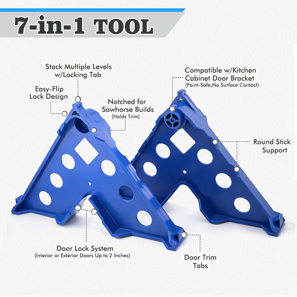7-In-1 Painter'S Support Stand Tool (8-Pack) – Sumo Deals 7-In-1 Painter'S Support Stand Tool For Doors Cabinets Trim And Small Painting Projects, Heavy Duty Product Image